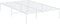 vidaXL - Bedframe - metaal - wit - 120x200 - cm