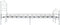 vidaXL - Bedframe - metaal - wit - 120x200 - cm