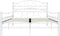 vidaXL - Bedframe - metaal - wit - 120x200 - cm