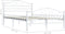 vidaXL - Bedframe - metaal - wit - 120x200 - cm