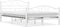 vidaXL - Bedframe - metaal - wit - 120x200 - cm