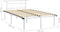 vidaXL - Bedframe - metaal - wit - 120x200 - cm