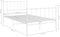 vidaXL - Bedframe - metaal - wit - 120x200 - cm