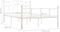 vidaXL - Bedframe - metaal - wit - 120x200 - cm