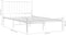 vidaXL - Bedframe - metaal - wit - 120x200 - cm