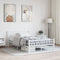 vidaXL - Bedframe - metaal - wit - 120x200 - cm