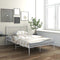 vidaXL - Bedframe - metaal - wit - 120x200 - cm