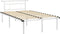 vidaXL - Bedframe - metaal - wit - 120x200 - cm