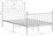 vidaXL - Bedframe - metaal - wit - 120x200 - cm