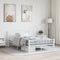 vidaXL - Bedframe - metaal - wit - 120x200 - cm