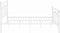 vidaXL - Bedframe - metaal - wit - 120x200 - cm