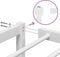 vidaXL - Bedframe - metaal - wit - 120x200 - cm