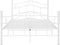 vidaXL - Bedframe - metaal - wit - 120x200 - cm