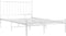 vidaXL - Bedframe - metaal - wit - 120x200 - cm