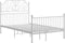 vidaXL - Bedframe - metaal - wit - 120x200 - cm