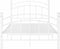 vidaXL - Bedframe - metaal - wit - 120x200 - cm