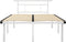 vidaXL - Bedframe - metaal - wit - 120x200 - cm