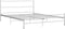 vidaXL - Bedframe - metaal - wit - 120x200 - cm