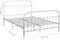 vidaXL - Bedframe - metaal - wit - 120x200 - cm