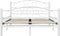 vidaXL - Bedframe - metaal - wit - 120x200 - cm