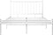 vidaXL - Bedframe - metaal - wit - 120x200 - cm