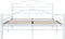 vidaXL - Bedframe - metaal - wit - 120x200 - cm