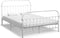 vidaXL - Bedframe - metaal - wit - 140x200 - cm