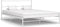 vidaXL - Bedframe - metaal - wit - 140x200 - cm