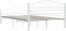 vidaXL - Bedframe - metaal - wit - 140x200 - cm