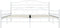 vidaXL - Bedframe - metaal - wit - 140x200 - cm