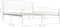 vidaXL - Bedframe - metaal - wit - 140x200 - cm