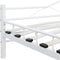 vidaXL - Bedframe - metaal - wit - 140x200 - cm