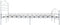 vidaXL - Bedframe - metaal - wit - 140x200 - cm
