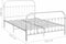 vidaXL - Bedframe - metaal - wit - 140x200 - cm