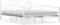 vidaXL - Bedframe - metaal - wit - 140x200 - cm