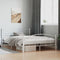 vidaXL - Bedframe - metaal - wit - 140x200 - cm