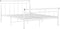vidaXL - Bedframe - metaal - wit - 140x200 - cm
