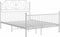vidaXL - Bedframe - metaal - wit - 140x200 - cm
