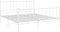 vidaXL - Bedframe - metaal - wit - 140x200 - cm
