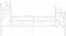 vidaXL - Bedframe - metaal - wit - 140x200 - cm