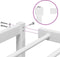 vidaXL - Bedframe - metaal - wit - 140x200 - cm
