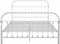 vidaXL - Bedframe - metaal - wit - 140x200 - cm