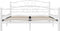 vidaXL - Bedframe - metaal - wit - 140x200 - cm