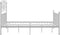vidaXL - Bedframe - metaal - wit - 140x200 - cm