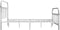 vidaXL - Bedframe - metaal - wit - 140x200 - cm