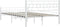 vidaXL - Bedframe - metaal - wit - 140x200 - cm