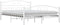 vidaXL - Bedframe - metaal - wit - 140x200 - cm