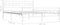 vidaXL - Bedframe - metaal - wit - 140x200 - cm