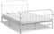 vidaXL - Bedframe - metaal - wit - 160x200 - cm