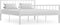 vidaXL - Bedframe - metaal - wit - 160x200 - cm